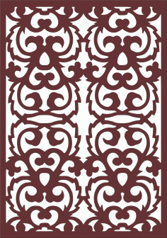 Divider Seamless Floral Lattice Design For Laser Cut Free Vector File