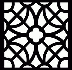 Divider Seamless Floral Lattice Stencil For Laser Cut Free Vector File, Free Vectors File