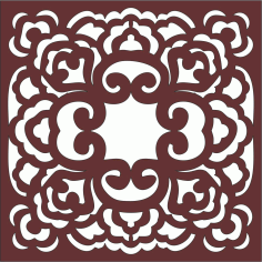 Divider Seamless Floral Screen Design For Laser Cutiing Free Vector File