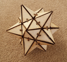 Dodecahedron Template For Laser Cut Free Vector File