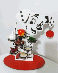 Dog Cupcake Holder For Laser Cut Free Vector File