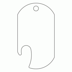 Dog Tag Bottle Opener Free DXF File