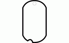 Dog Tag Free DXF File