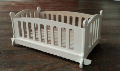 Doll Bed Laser Cut Free Vector File