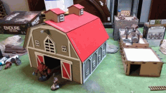 Doll House Templates Barn For Laser Cut Free DXF File
