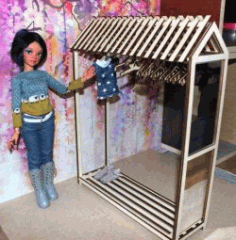 Dollhouse Hanger For Laser Cutting Free DXF File
