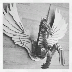 Dragon Horse Laser Cut Free DXF File