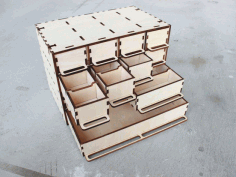 Drawer Organizer Laser Cut Plan Free Vector File