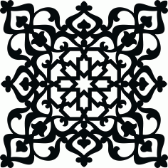 Drawing Room Floral Lattice Stencil Separator Seamless Panel For Laser Cut Free Vector File