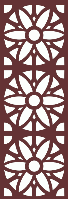 Drawing Room Grill Floral Seamless For Laser Cut Free Vector File