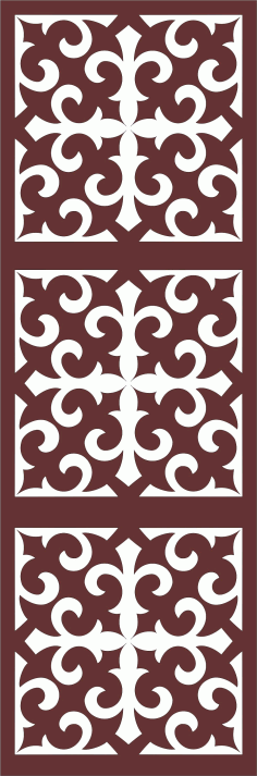 Drawing Room Grill Separator Seamless For Laser Cut Free Vector File