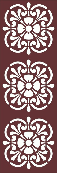 Drawing Room Grill Separator Seamless Pattern For Laser Cut Free Vector File