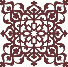 Drawing Room Jali Seamless Panel For Laser Cutting Free DXF File