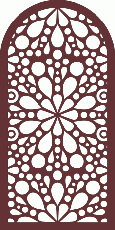 Drawing Room Jali Seamless Pattern For Laser Cutting Free DXF File