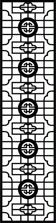 Drawing Room Screen Floral Seamless Art For Laser Cutting Free DXF File