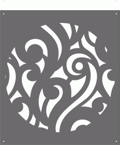 Drawing Room Screen Seamless Pattern For Laser Cutting Free DXF File
