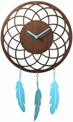 Dream Catcher Clock Free Vector File, Free Vectors File