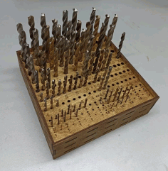 Drill Bits Holder Organizer Workshop Storage For Laser Cut Free Vector File, Free Vectors File