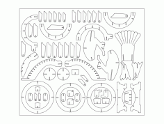 Eagle (2) 3d Puzzle Free DXF File