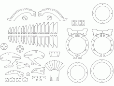 Eagle 3d Puzzle Free DXF File