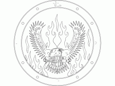 Eagle Clock Free DXF File