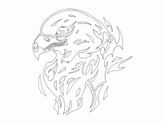 Eagle Flame Silhouette Free DXF File