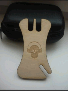 Earphone Cable Winders Wire Holder For Laser Cut Free Vector File
