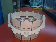Easter Bucket Basket Template For Laser Cut Free Vector File
