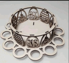 Easter Egg Holder 12 Egg Rack For Laser Cut Free Vector File