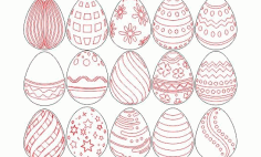 Easter Eggs For Laser Cut Free Vector File