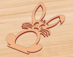 Easter Napkin Ring Wood Laser Cut Rabbit Bunny Digital Download Free Vector File