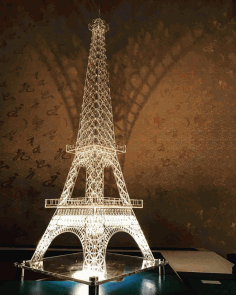 Eiffel Tower Template In 5 Sizes For Laser Cut Free Vector File