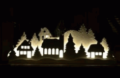 Electricity Pictures Shaped House For Laser Cut Cnc Free DXF File