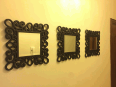 Elegant Mirror Frame Free DXF File
