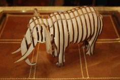 Elephant 3d Puzzle 3mm Free DXF File