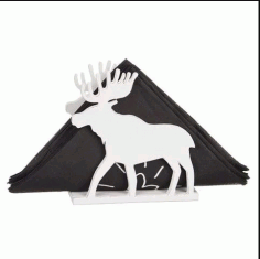 Elk Napkin Holder For Laser Cut Free Vector File