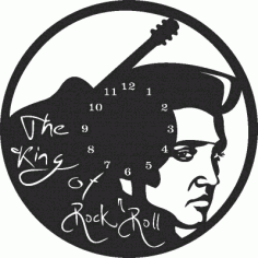 Elvis Wall Clock Free DXF File