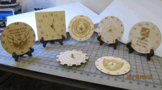 Engraved Wooden Clock For Laser Cut Free Vector File