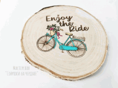 Enjoy The Rider Laser Engraving For Laser Cutting Free Vector File