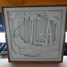 Fairy Forest Animals Lightbox Template For Laser Cutting Free Vector File