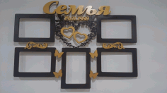 Family Frame For Laser Cutting Free Vector File