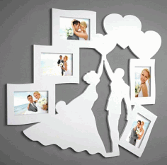 Family Photo Frame Drawing For Laser Cutting Free Vector File