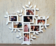 Family Tree Picture Frame For Laser Cutting Free Vector File, Free Vectors File