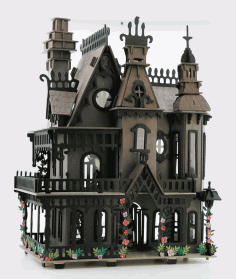 Fantasy Villa Plan For Laser Cut Free Vector File, Free Vectors File
