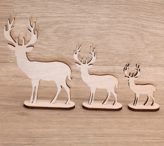 Fawn Deer Ornament For Laser Cutting Free Vector File