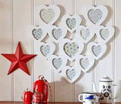 February 14 Frames Heart Shape For Laser Cutting Free Vector File