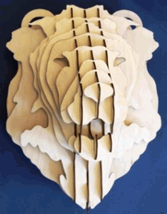 Female Lion Head Laser Cut Free DXF File