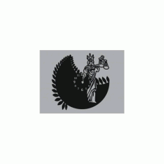 Femida Woman Of Justice Clock Free DXF File
