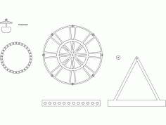 Ferris Wheel 3d Puzzle Free DXF File