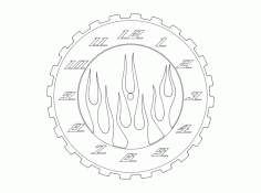 Fire Horloge Free DXF File